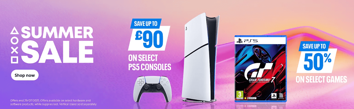 PlayStation Direct Summer Sale - Save up to £90 on Select PS5 Consoles and 50% on Select Games